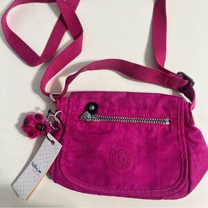 Pink / purple Kipling Sabian cross body mini bag